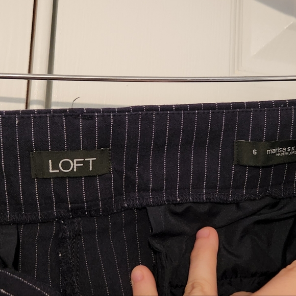 Loft Crop Pinstripe Ankle Pant - Picture 3 of 3